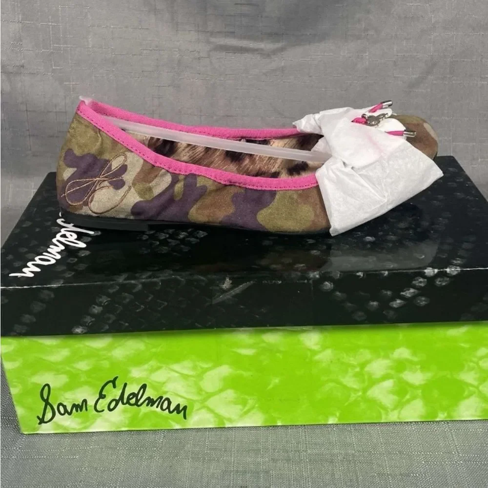Sam Edelman 1.5 Kid Fiona Camo Pink Flat
